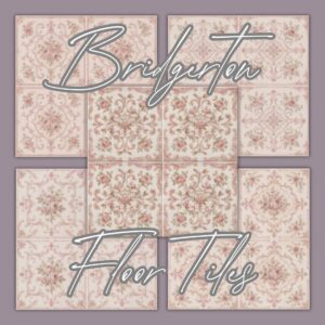 Papier peint floral rose pour *The Sims 4* Bridgerton