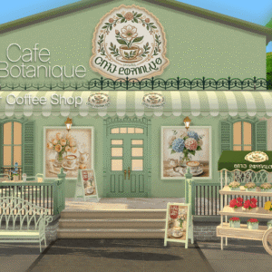 Café Botanique, boutique de fleurs et café dans The Sims 4