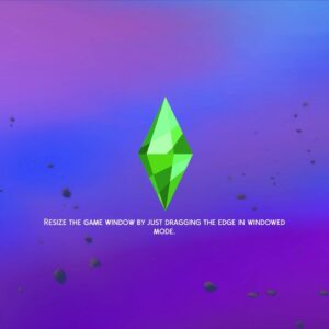 Logo vert du jeu Les Sims 4, écran de titre.