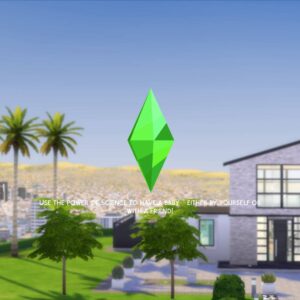 Afficher le logo des Sims 4 avec texte : utiliser la science pour avoir un bébé.