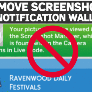Désactiver notification capture d'écran Sims 4