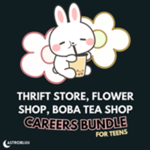 Dessin mignon lapin tenant thé : bundle carrières pour ados - Les Sims 4