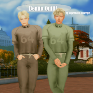 Tenues Benito pour Sims 4 par Supernova Concepts
