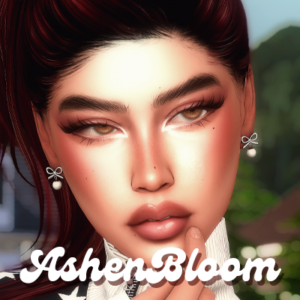 Portrait de personnage féminin du jeu Les Sims 4 nommé Ashen Bloom