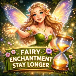 Fée des Sims 4 avec horloge magique, enchantement prolongé