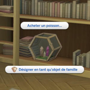 Acheter poisson virtuel dans bibliothèque - Jeu Les Sims 4