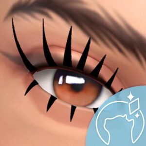 Œil stylisé avec faux-cils longs - Sims 4