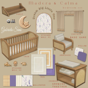 Ensemble chambre bébé Madera & Calma - Jeu Les Sims 4