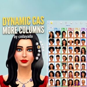 Modèle Sims 4 avec options coiffure multiples par codayada