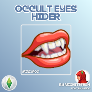 Mod Sims 4 : cache-yeux occulte, lèvres stylisées avec dents visibles