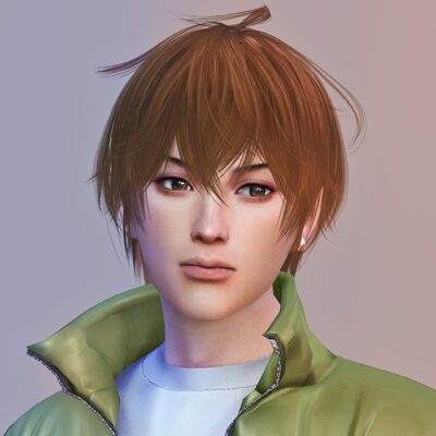 Ginko Hair 53 V2 - Cheveux courts générique style anime