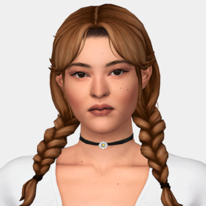 Jeune femme aux tresses dans *Les Sims 4*, jeu vidéo
