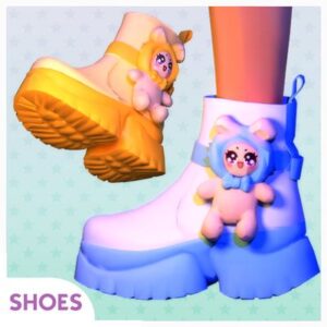 Chaussures plates style ourson pour *Les Sims 4*