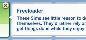 Sim paresseux, jeu vidéo Les Sims 4 : profiteur évitant le travail