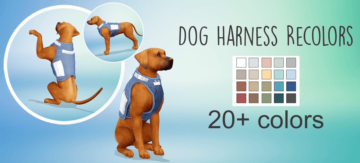 Harnais pour chiens - Recolorations (nécessite *Chats & Chiens*).