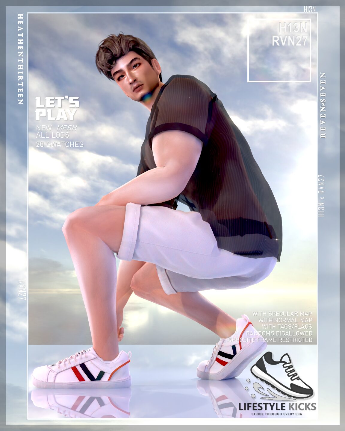 Casual Trainer Stripe Talon Boucle Conception