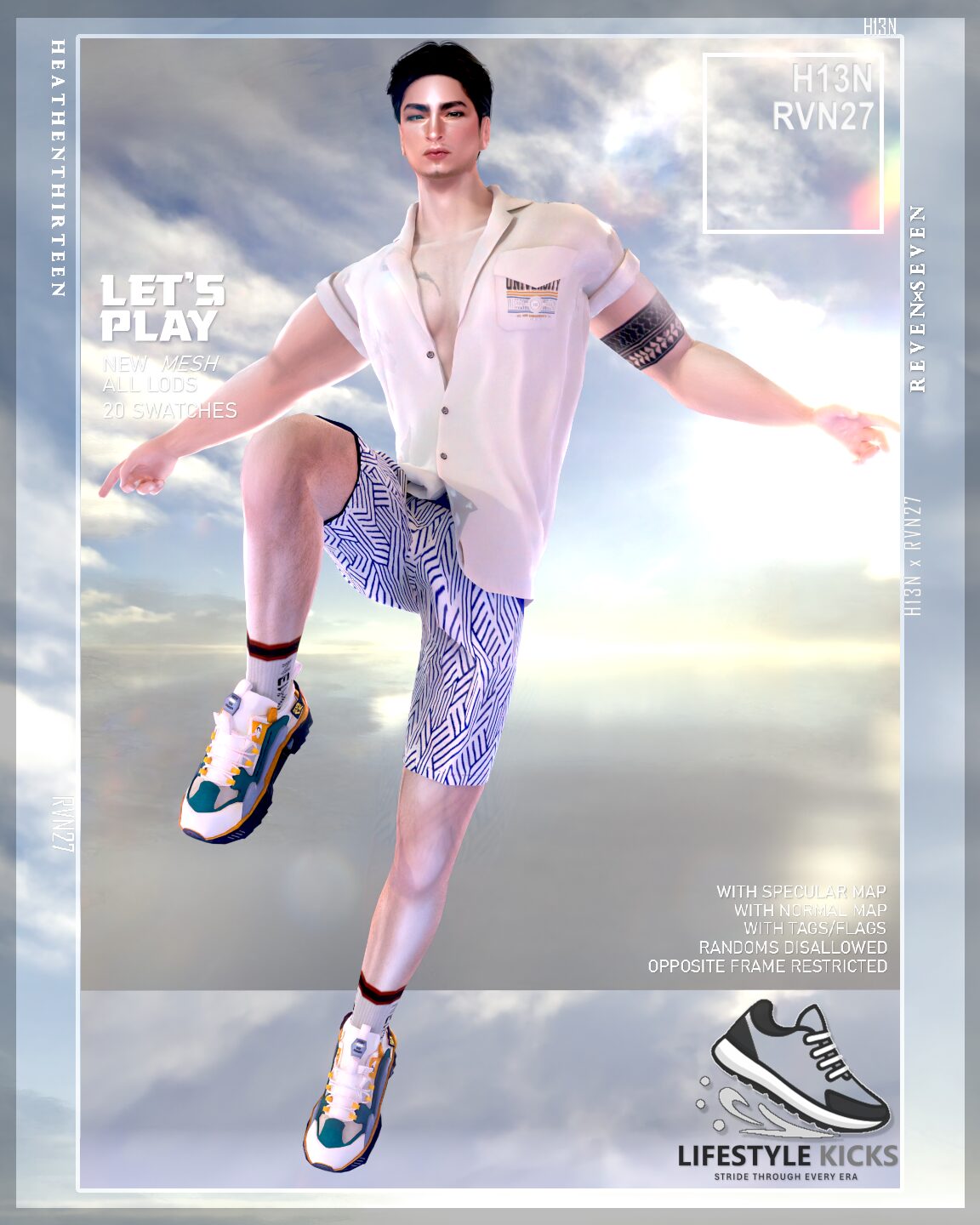 Mesh Suede Overlay Athletic Lifestyle Shoe