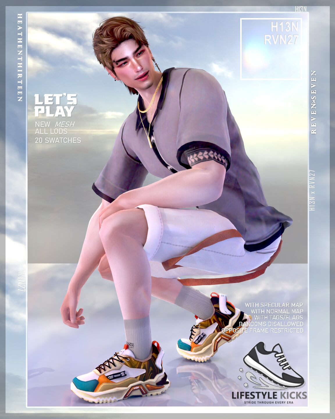 Heel Art Chunky Sole Lifestyle Streetwear Shoe