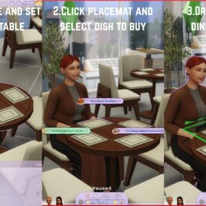 Tutoriel achat et placement d’assiettes dans *Les Sims 4* en 3 étapes