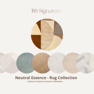 Collection de tapis neutres pour Sims 4 - BS Signature