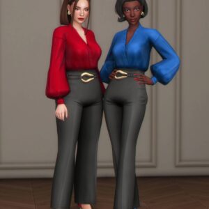 Tenues élégantes du jeu Sims 4, style professionnel.