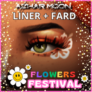 Tutoriel maquillage Sims 4 fleurs festival liner et fard à paupières