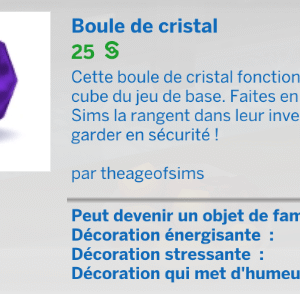 Boule de cristal magique pour jeu Sims 4 - 25 $