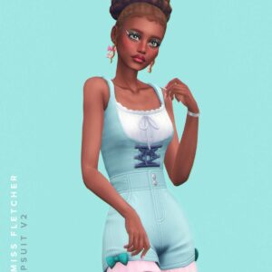 Lil Miss Fletcher en combinaison jumpsuit v2, jeu *Les Sims 4*