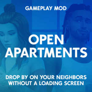 Modèle de jeu Les Sims 4 : appartements ouverts, visitez vos voisins sans écran de chargement