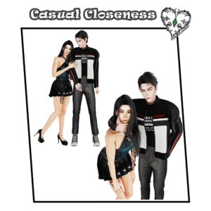 Créateurs Sims 4 : tenues décontractées et proches.