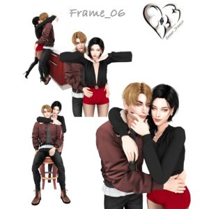 Créateurs Sims 4 en tenue élégante, pose romantique et dynamique