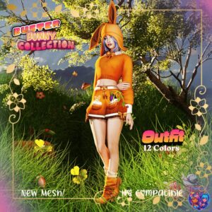 Collection costume lapin Sims 4, 12 couleurs, nouveau modèle compatible.