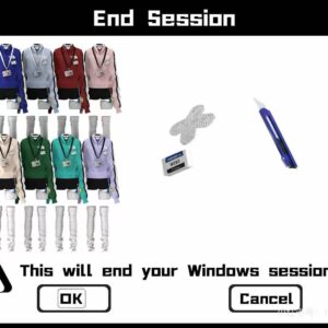 Fin de session Windows dans *Les Sims 4* avec choix d'options.
