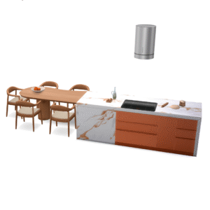 Salle à manger et cuisine moderne dans *Les Sims 4*
