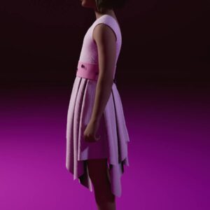 Robe courte rose pastel pour enfant, style Sims 4
