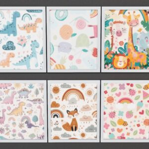 Cartes illustrées thématiques pour enfants inspirées de *Les Sims 4*