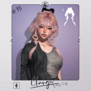Illustration d'un avatar féminin du jeu Les Sims 4 nommé Changle