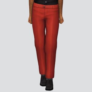 Pantalon rouge ajusté pour jeu *Les Sims 4*