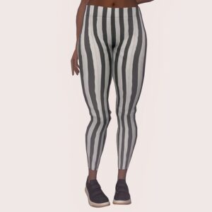 Pantalon à rayures noires et blanches pour Sims 4