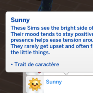 Trait de personnalité Joyeux dans Sims 4 : optimiste et détendu