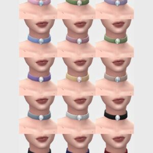 Colliers variés pour mannequin du jeu *Les Sims 4*