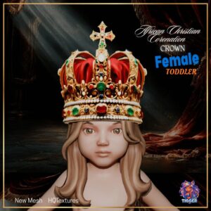 Couronne de couronnement chrétienne africaine pour enfant Sims 4