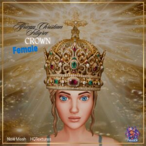 Couronne chrétienne féminine pour Sims 4, style pèlerinage