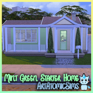 Maison de départ 'Vert Menthe' pour *Les Sims 4* par Artatomicsims