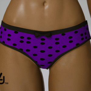Sous-vêtement violet à pois noirs, style Sims 4