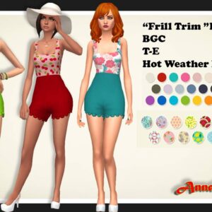 Robes d'été à volants pour Sims 4, plusieurs couleurs et motifs
