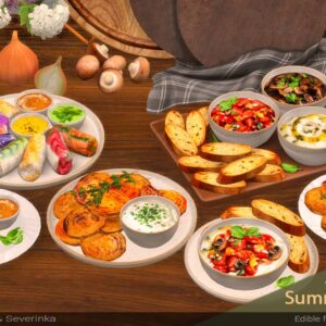 Amuse-bouches plats d'été pour Sims 4