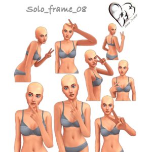 Séquence de poses pour avatar féminin dans *Les Sims 4*