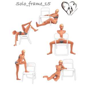 Séquence de poses avec chaise dans *Les Sims 4*