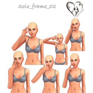 Illustrations de poses et expressions faciales pour Sims 4, jeu vidéo.